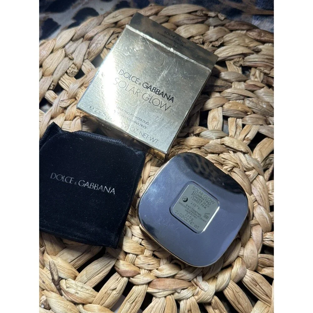 Dolce & Gabbana Illuminating Powder Duo Blush Solar Glow 1 Sweet Pink New In Box